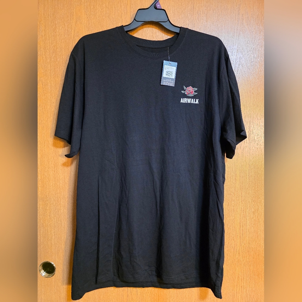 Airwalk Mens Black Graphic Short Sleeve Tee 2XL